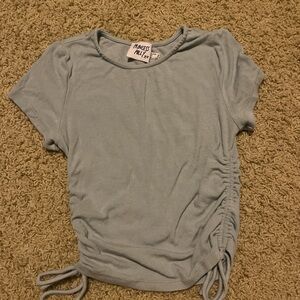 Princess Polly Sky Blue Ruched Tee